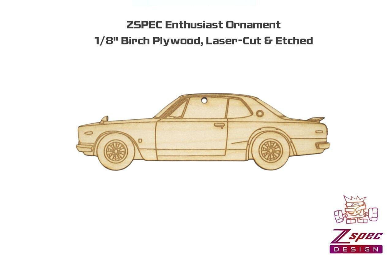 ZSPEC Laser-Engraved Wood Ornament, Style: Nissan KPGC10 GTR Hakosuka, Birch