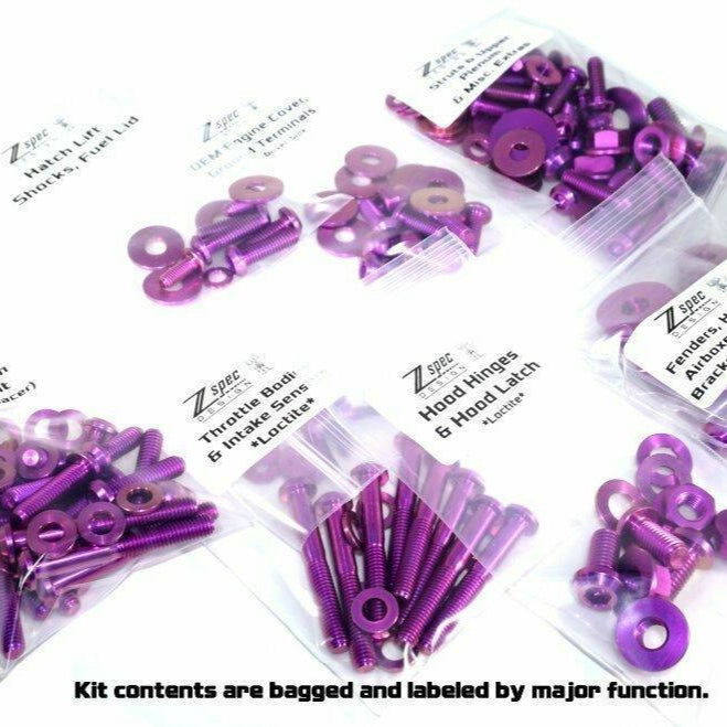 ZSPEC Stage-3 Dress Up Bolts®/Fastener Kit for '03-'08 Nissan 350z DE & HR, Titanium