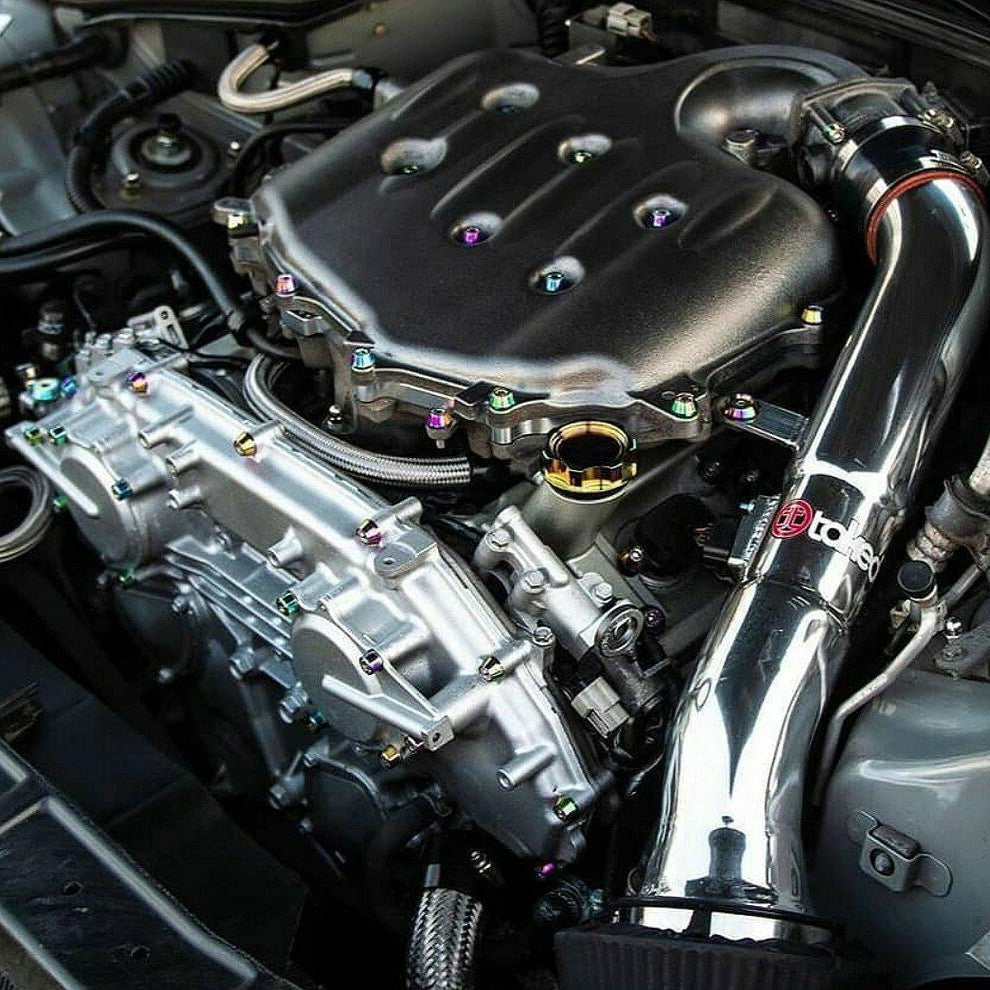 ZSPEC "Stage 3" Dress Up Bolts® Fastener Kit for Nissan 350z DE/HR +10mm Longer Plenum Bolts, Stainless & Billet