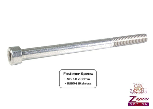 ZSPEC M6-1.0x80mm Socket-Cap SHSC Fasteners, SUS304 Stainless, 10-Pack