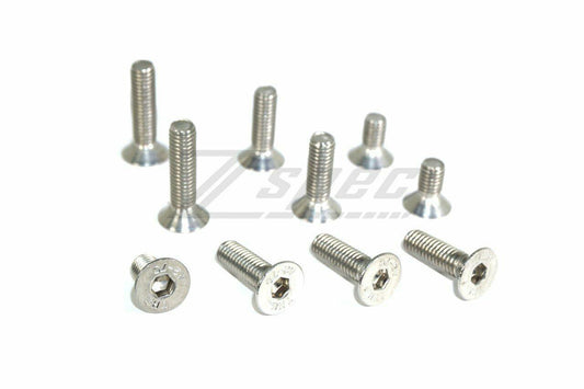 ZSPEC M8-1.25x25mm Flat-Head FHSC Fasteners, Stainless, 10-Pack