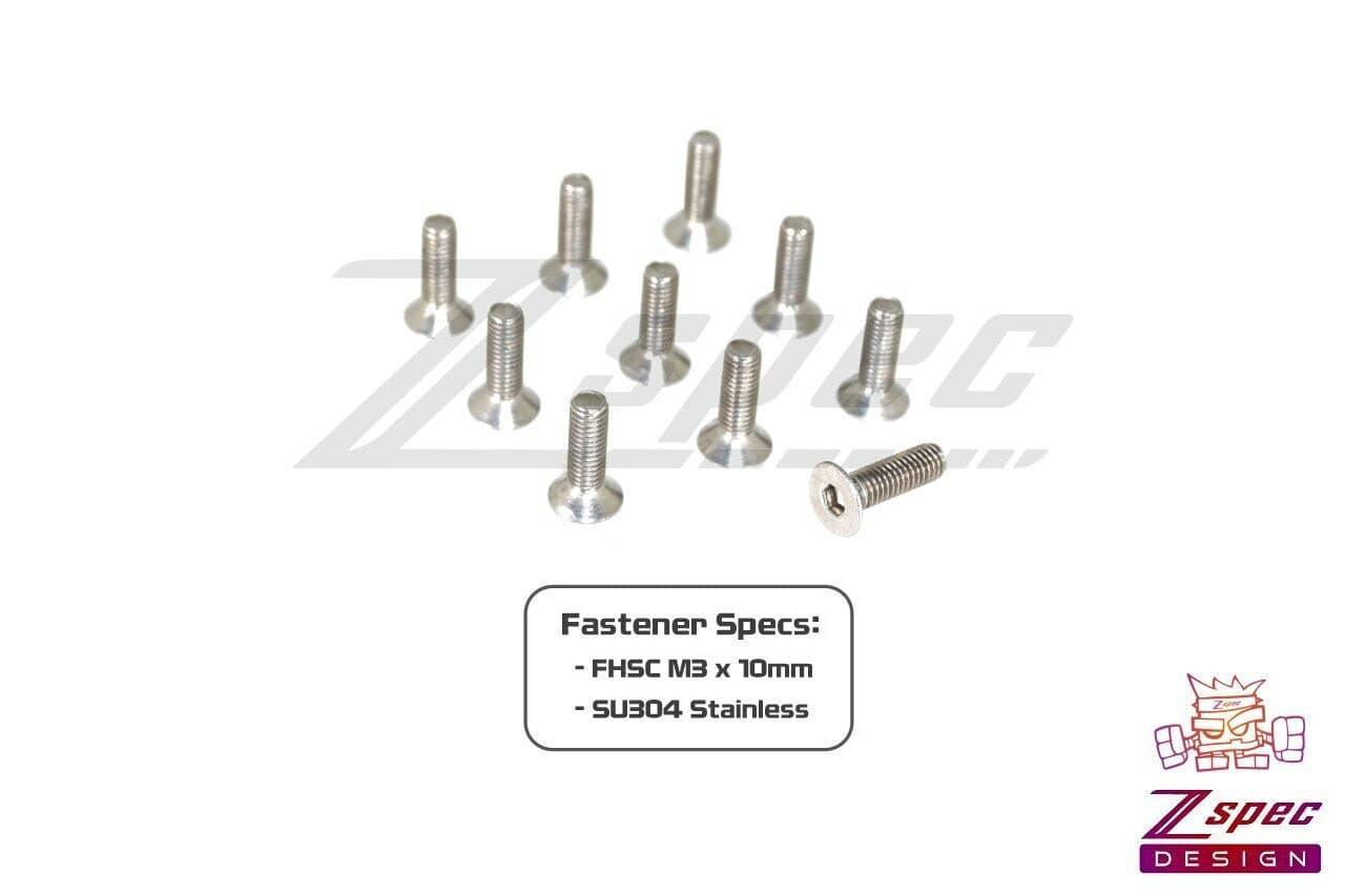 ZSPEC M3-0.5x10mm Fasteners, FHSC, Stainless SUS304, 10-Pack