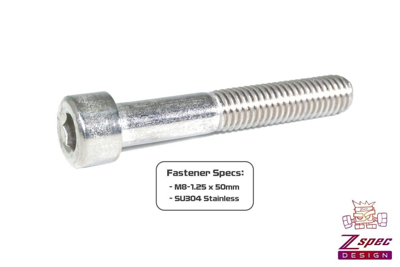 ZSPEC M8-1.25x50mm Socket-Cap SHSC Fasteners, Stainless, 10-Pack