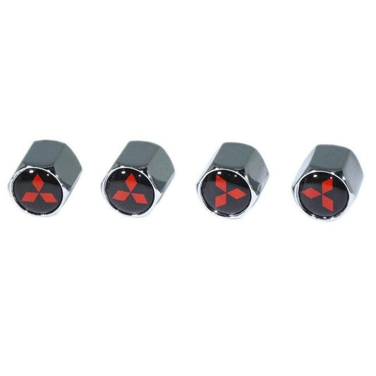 Chrome Valve Stem Tire Caps, Style: Mitsubishi