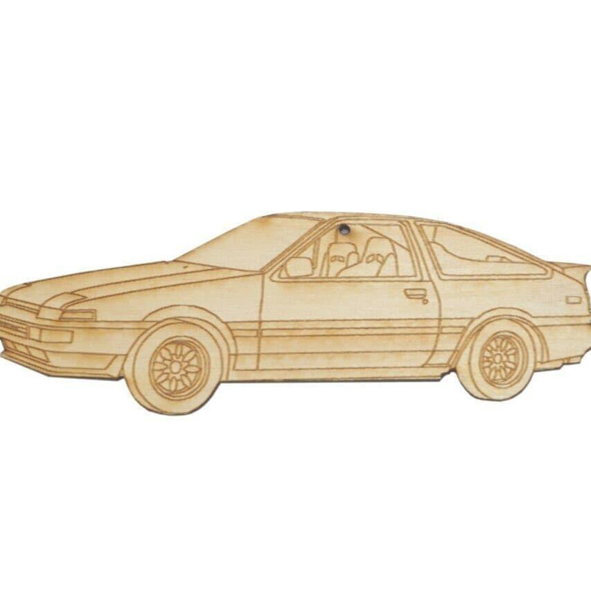 ZSPEC Laser-Engraved Wood Ornament, Style: Toyota Corolla (AE86), ~5"