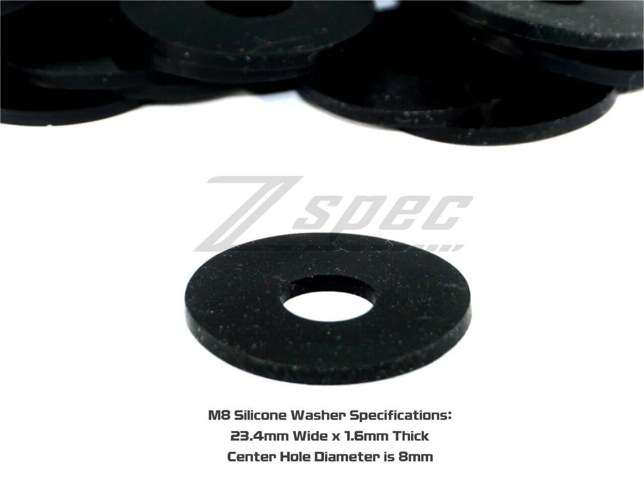ZSPEC M8 Silicone-Rubber Fender Washers, 25-Pack