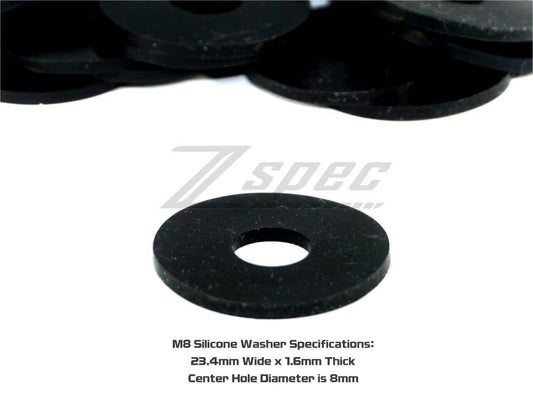 ZSPEC M8 Silicone-Rubber Fender Washers, 25-Pack