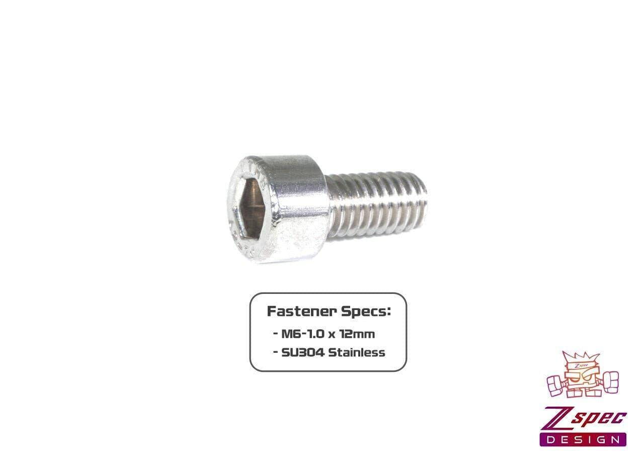 ZSPEC M6-1.0x12mm Socket-Cap SHSC Fasteners, SUS304 Stainless, 10-Pack