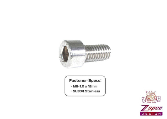ZSPEC M6-1.0x12mm Socket-Cap SHSC Fasteners, SUS304 Stainless, 10-Pack