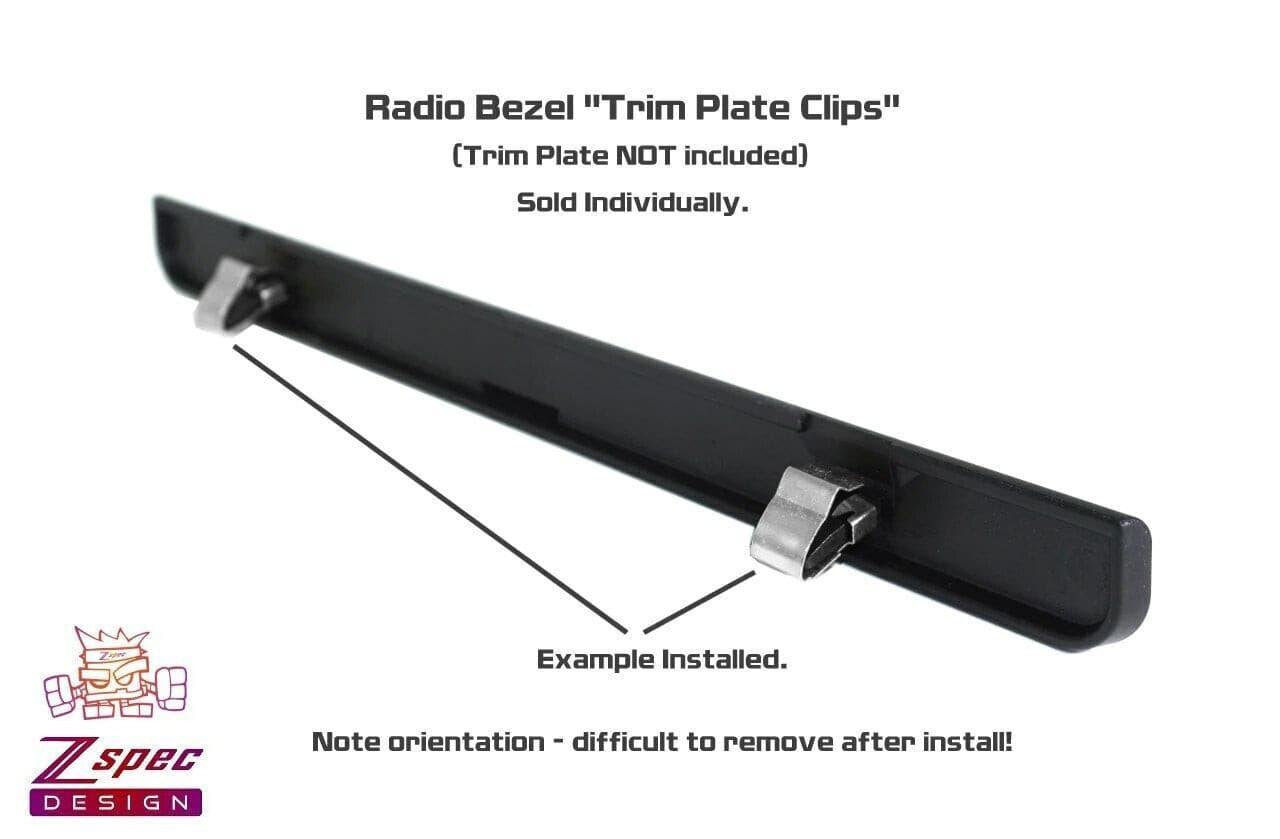 ZSPEC Radio Bezel Trim Plate Clip for '90-96 Nissan 300zx Z32, replaces 68749-41L00