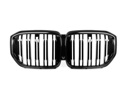 AutoTecknic Dual-Slats Gloss Black Front Grille - BMW G05 X5 Pre-LCI