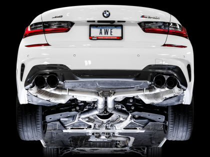 AWE- BMW G20/G22 B58 Track Edition Exhaust - Quad Diamond Black Tips