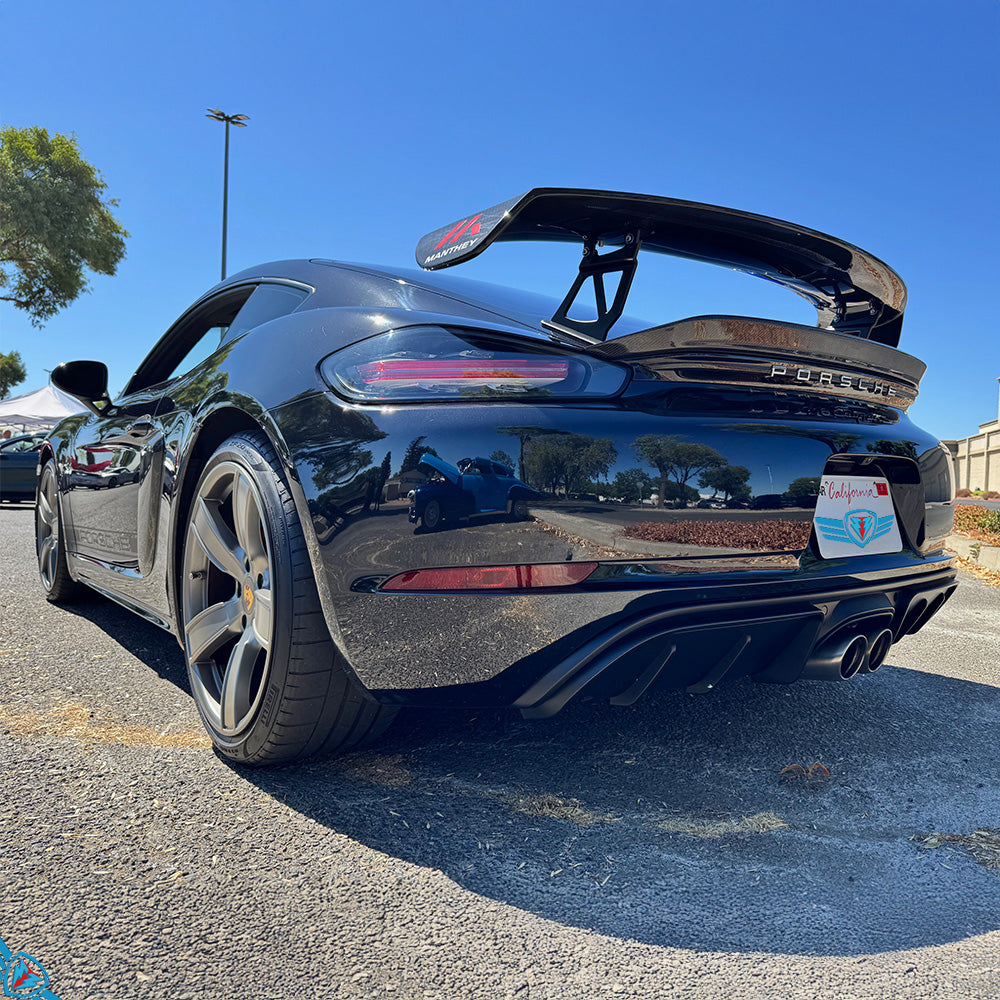 2017-2024 Porsche 718 Boxster & Cayman (982) GT4 Style Polypropylene Rear Diffuser | E3Tuning