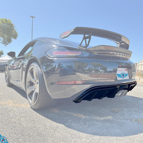 2017-2024 Porsche 718 Boxster & Cayman (982) GT4 Style Polypropylene Rear Diffuser | E3Tuning