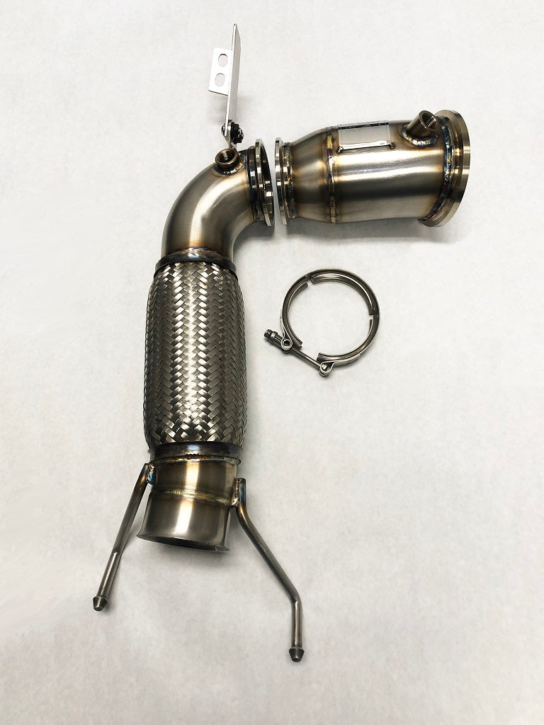 Sports Series 4" High Flow Catted Downpipe for the 2016+ X1/X2/2 Series Gran Coupe B46 US Spec (4 Cylinder) Engine