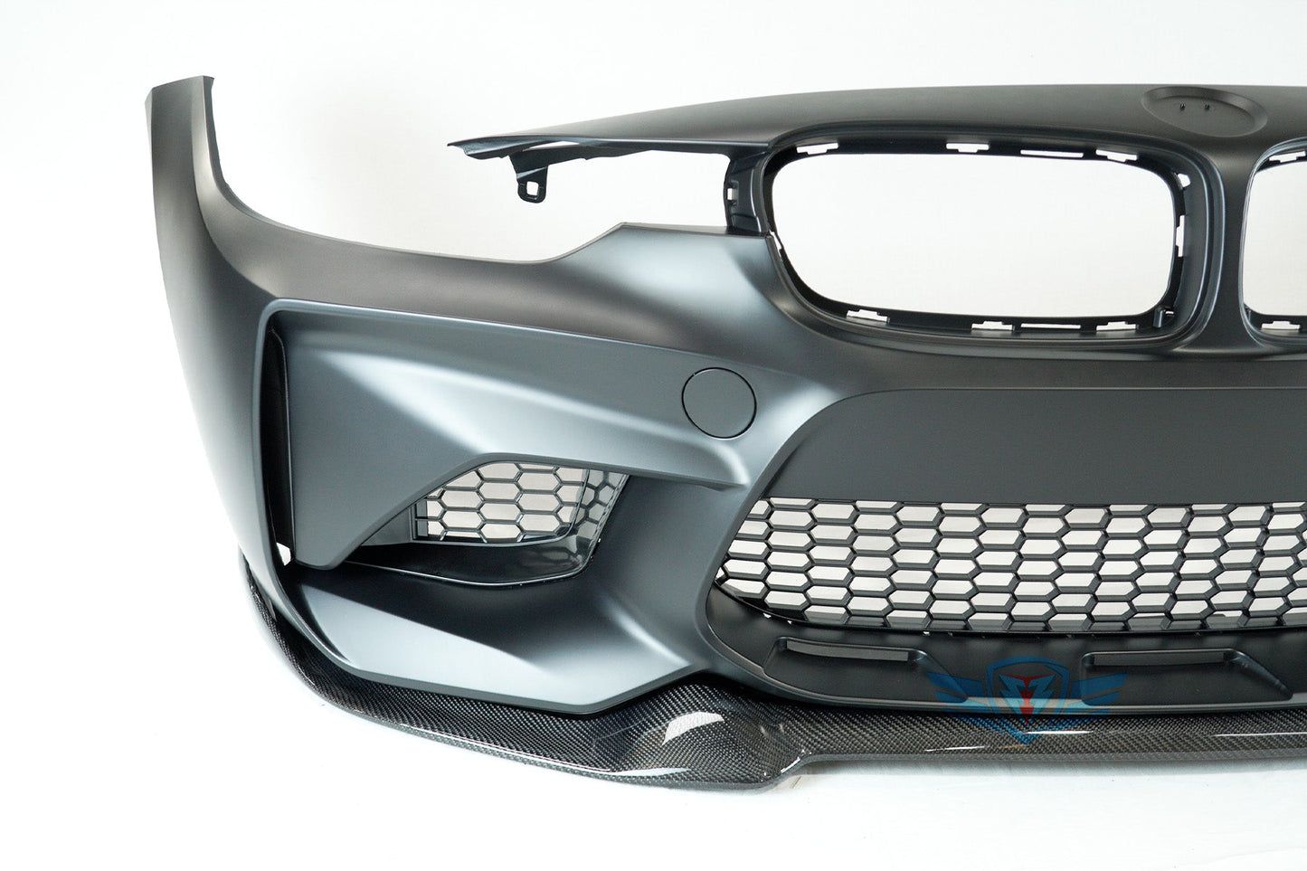 BMW F30 M2 Conversion Bumper CS Style Genuine Carbon Fiber Front Lip | FYBR Aerodynamics