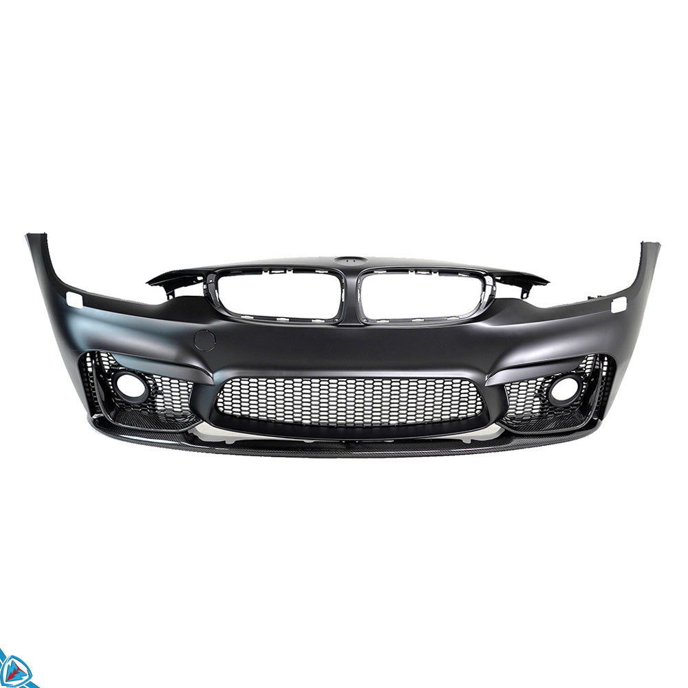 2014-2020 BMW 4 Series (F32/F33/F36) M Performance Style Carbon Fiber 3-Piece Front Lip (M4 Conversion Bumper Only) | FYBR Aerodynamics