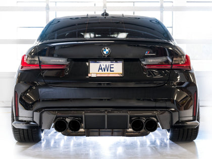 AWE - SwitchPath Catback Exhaust for BMW G8X M3/M4 - Diamond Black Tips