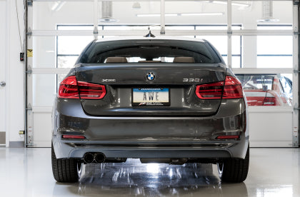 AWE - BMW F3X 28i / 30i Touring Edition Axle-Back Exhaust Single Side - 80mm Silver Tips