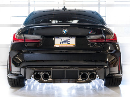 AWE - SwitchPath Catback Exhaust for BMW G8X M3/M4 - Chrome Silver Tips