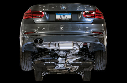 AWE - BMW F3X 28i / 30i Touring Edition Axle-Back Exhaust Single Side - 80mm Silver Tips
