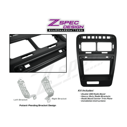 ZSPEC LHD Double-Din Radio Bezel w/Brackets for '90-99 Nissan Z32 300zx