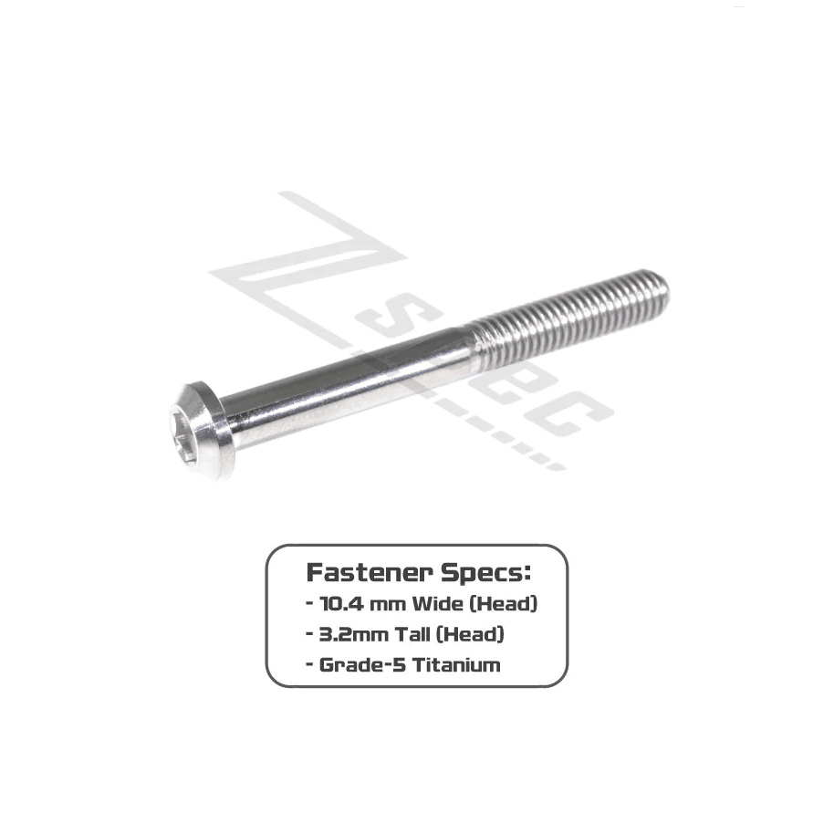 ZSPEC M6-1.0x50mm Dress Up Bolt® Fastener, Angled Head, Titanium Grade-5, Per Each