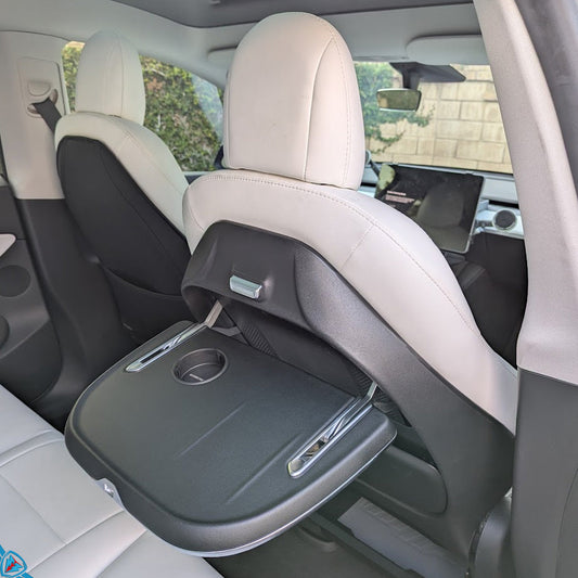 Full Replacement Luxury Seat Back with Folding Table and Wireless Charging for Tesla Model 3 / Y