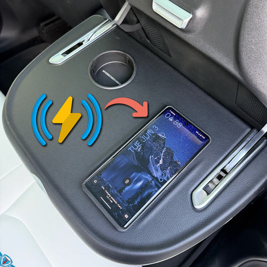 Full Replacement Luxury Seat Back with Folding Table and Wireless Charging for Tesla Model 3 / Y