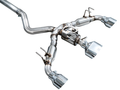AWE - Toyota GR Corolla Track Edition Catback Exhaust - Chrome Silver Tips