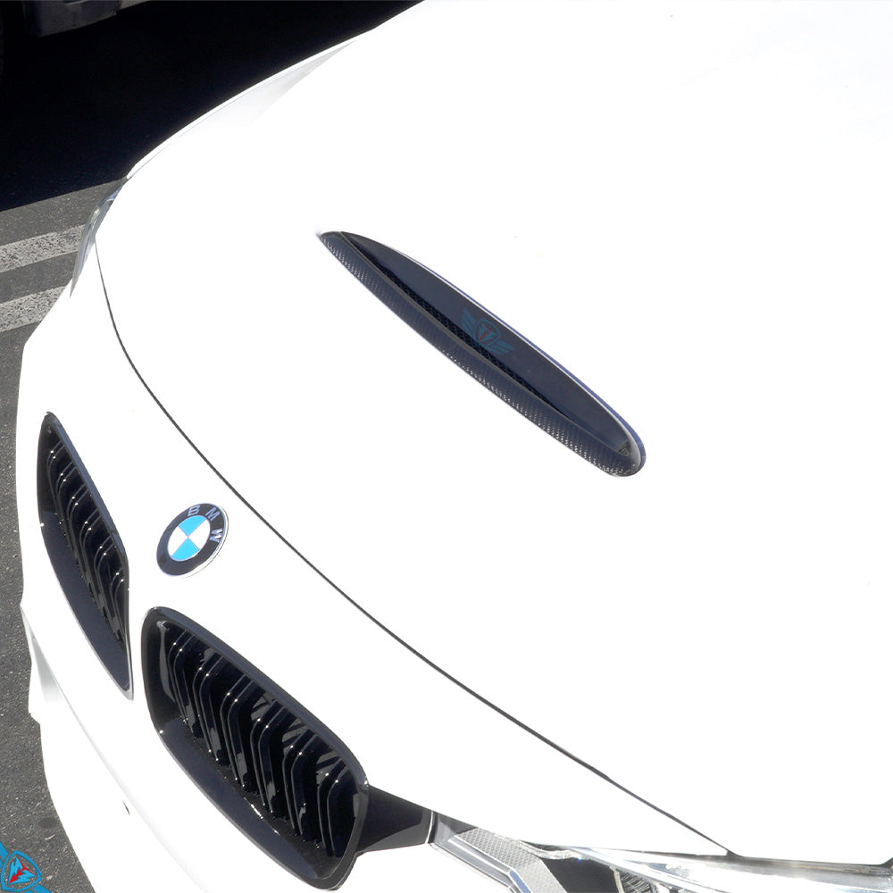 Genuine Carbon Fiber Replacement Hood Vent for F2X F3X F8X BMW with GTS Style Aftermarket Hood