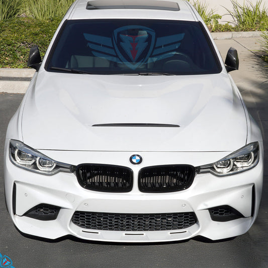 Genuine Carbon Fiber Replacement Hood Vent for F2X F3X F8X BMW with GTS Style Aftermarket Hood
