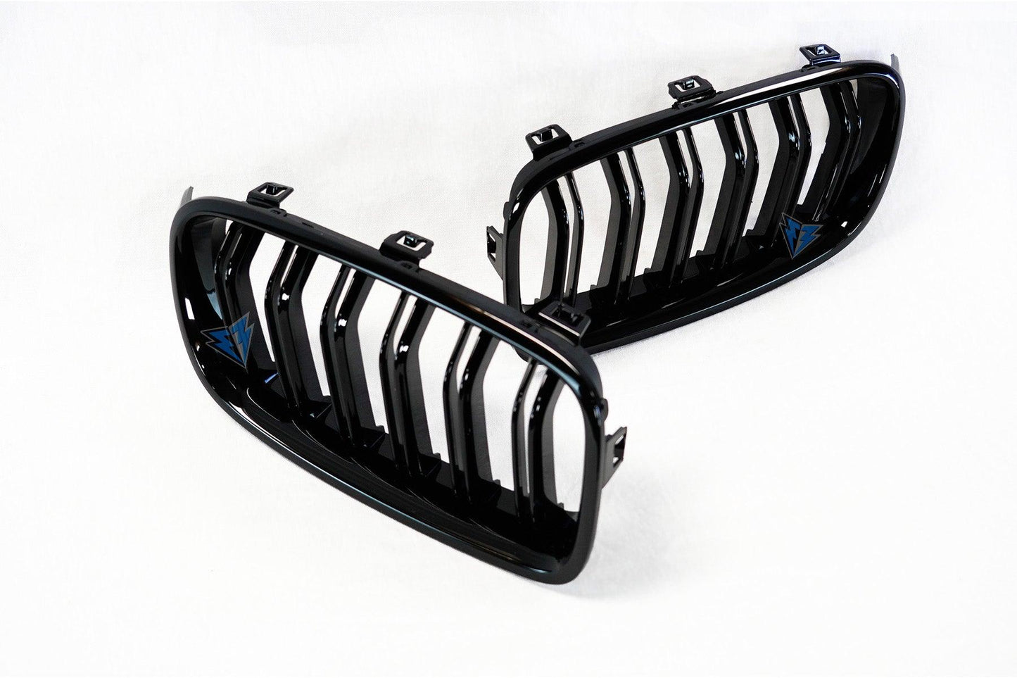 2012-2018 BMW 3 Series (F30/F31) M Style Dual Slat Kidney Grilles (Pair) [Various Finishes]