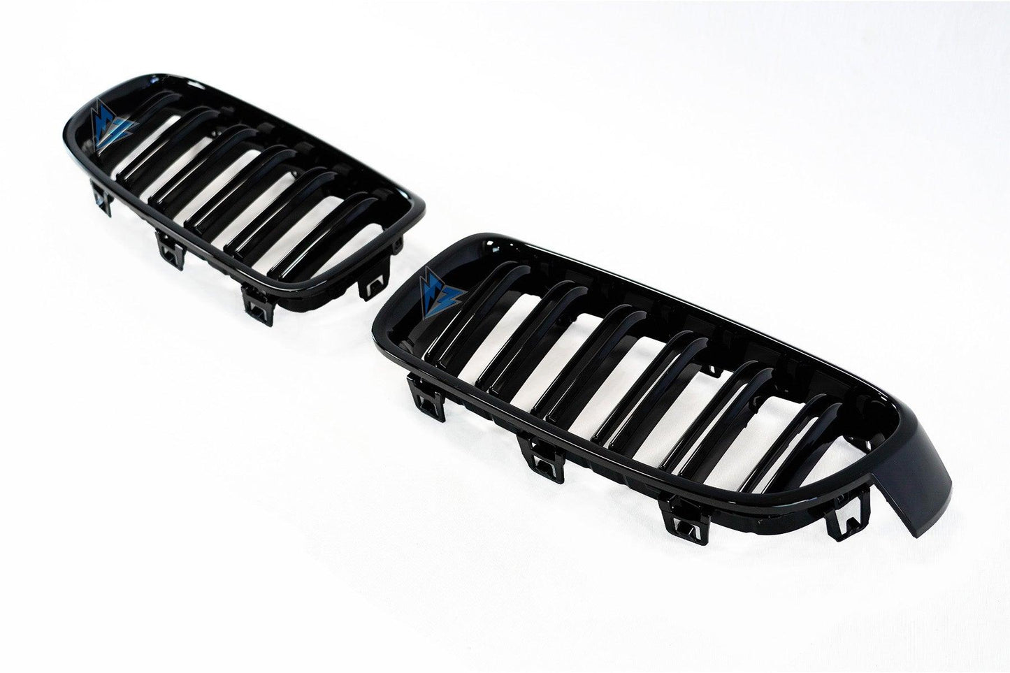 2012-2018 BMW 3 Series (F30/F31) M Style Dual Slat Kidney Grilles (Pair) [Various Finishes]