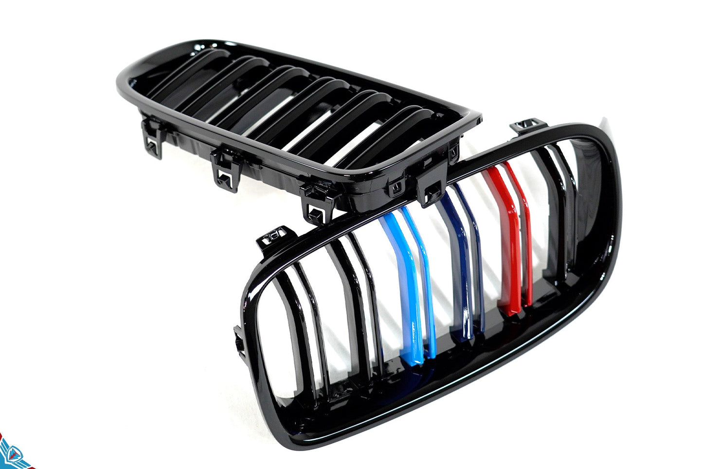 2012-2018 BMW 3 Series (F30/F31) M Style Dual Slat Kidney Grilles (Pair) [Various Finishes]