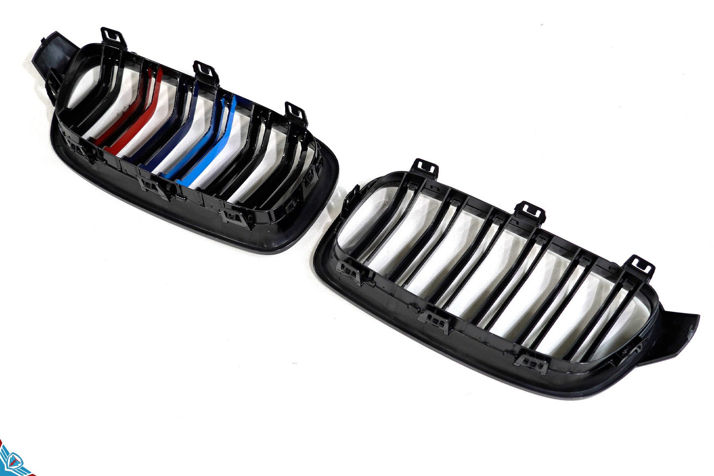 2012-2018 BMW 3 Series (F30/F31) M Style Dual Slat Kidney Grilles (Pair) [Various Finishes]