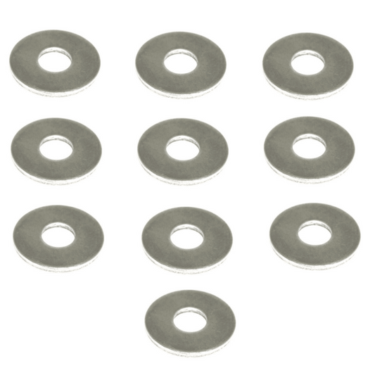 ZSPEC M6 Fender Flat Washers, SUS304 Stainless Steel, 10-Pack