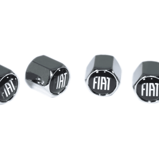 Chrome Valve Stem Tire Caps, Style: Fiat