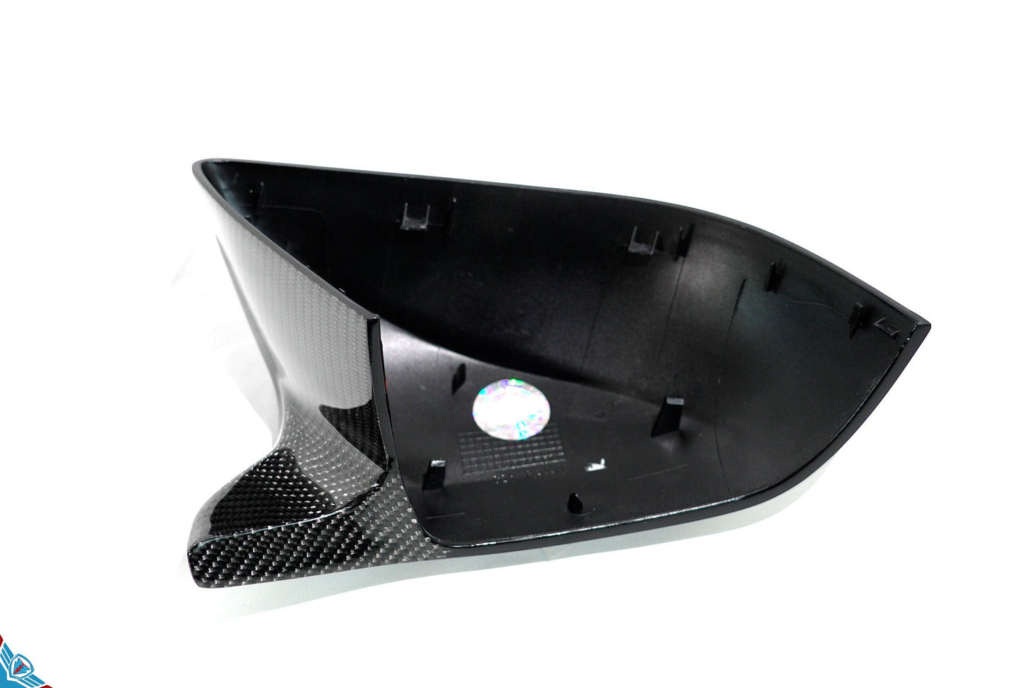 Tesla Model 3 Full Replacement Carbon Fiber Bull Horn Mirror Covers [Various Finishes] | FYBR Aerodynamics