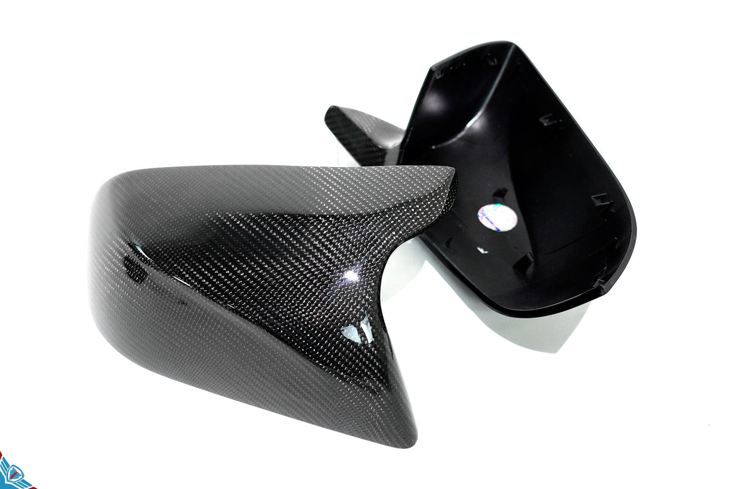 Tesla Model 3 Full Replacement Carbon Fiber Bull Horn Mirror Covers [Various Finishes] | FYBR Aerodynamics