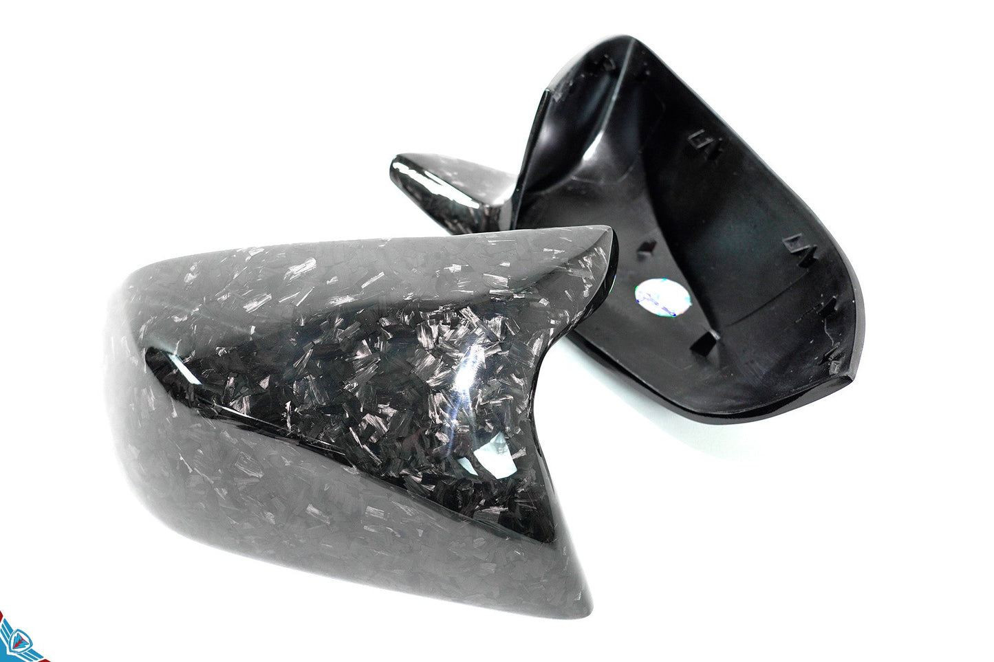 Tesla Model 3 Full Replacement Carbon Fiber Bull Horn Mirror Covers [Various Finishes] | FYBR Aerodynamics