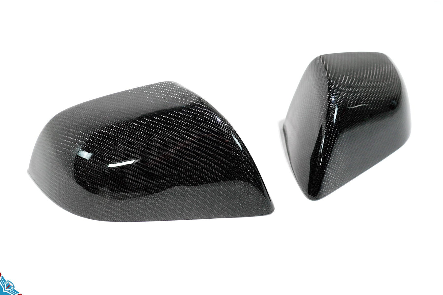 Tesla Model 3 Full OEM Replacement Carbon Fiber Mirror Covers [Various Finishes] | FYBR Aerodynamics