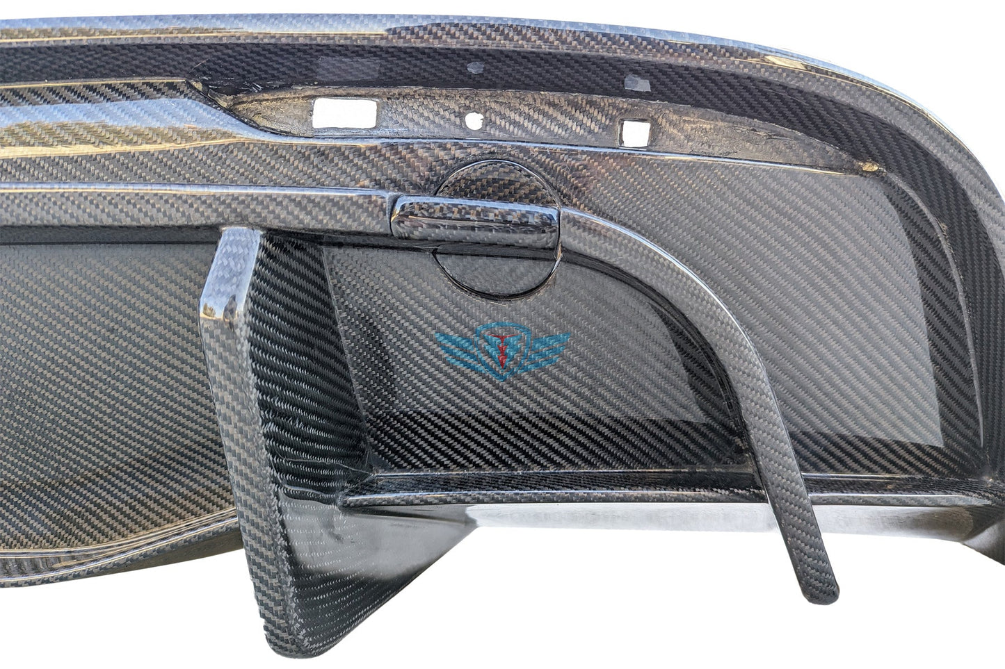 Tesla Model Y Genuine Carbon Fiber SHX Full Replacement Rear Diffuser | FYBR Aerodynamics