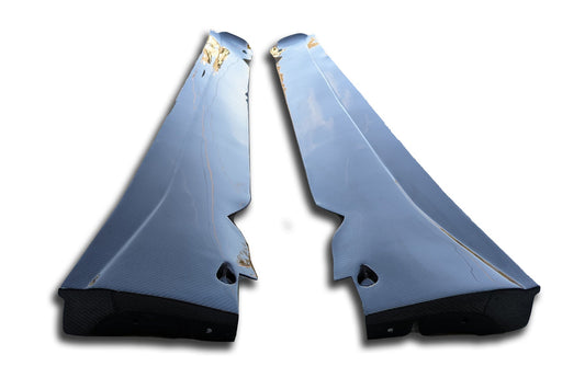 Tesla Model Y Genuine Carbon Fiber SHX Full Replacement Side Skirts | FYBR Aerodynamics