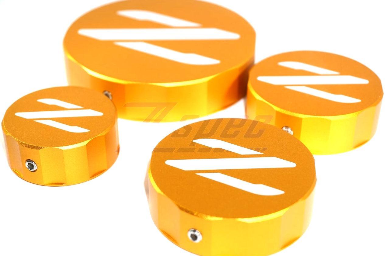 ZSPEC Reservoir Cap Cover Set (BMC, CMC, PS, CO) for Nissan Z32 300zx, Billet Aluminum