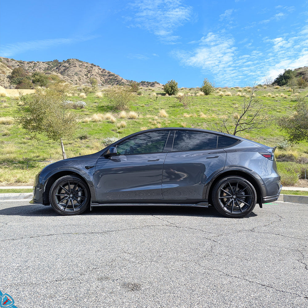 Tesla Model Y SDX Dry Carbon Fiber Fender Flares | FYBR Aerodynamics