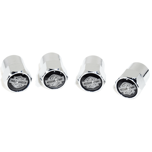 Chrome Valve Stem Tire Caps, Style: Harley Davidson