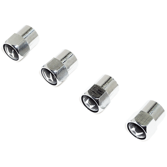 Chrome Valve Stem Tire Caps, Style: Honda