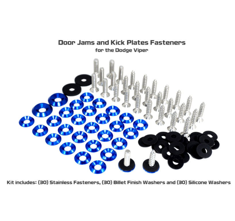 ZSPEC Door Jams and Kick Plates Fastener Kit for '03-06 Dodge Viper, Stainless & Billet