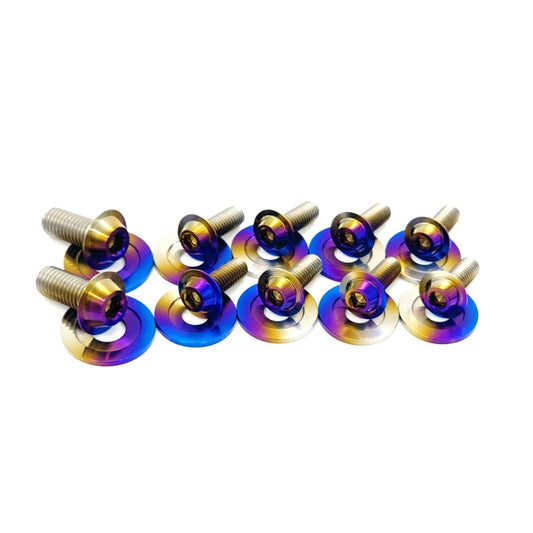 JDC Titanium Engine Bay Dress-Up Hardware Kit (15-21 Subaru STi)